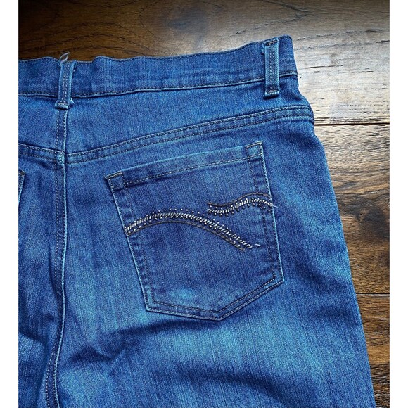 Gloria Vanderbilt Size 12 Short Denim Jeans Relaxed Fit Distressed Look - Picture 5 of 10